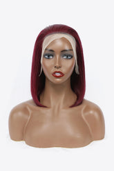 Hair Wig - Lace Front Wigs - Human Hair 150% Density-12" 155g #99J